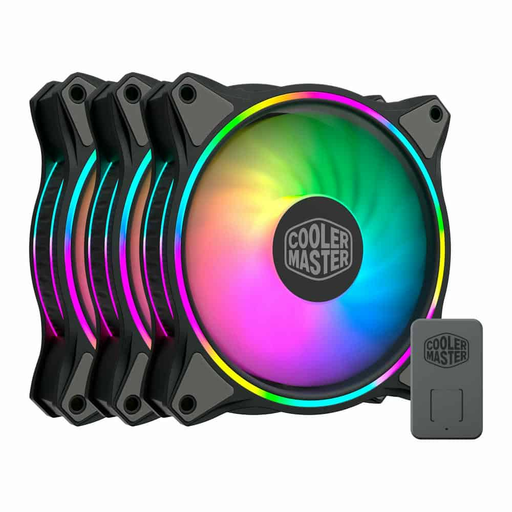 CoolerMaster MF120 Halo 120mm Black ARGB Fan 3-Pack